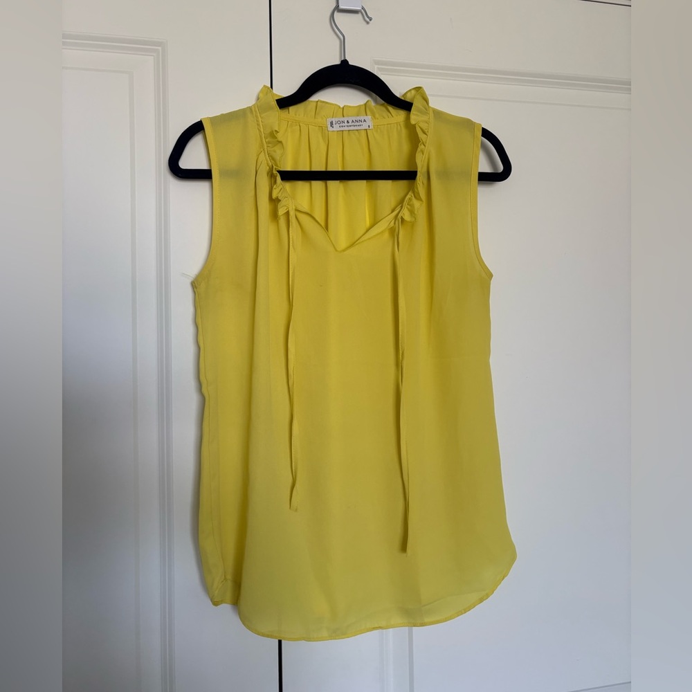 LAST CHANCE Jon & Anna Vibrant Yellow Sleeveless Blouse